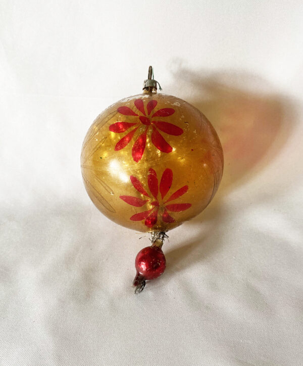 1910s Antique German Ornament Tinsel Inside, Vintage Glass Christmas ...