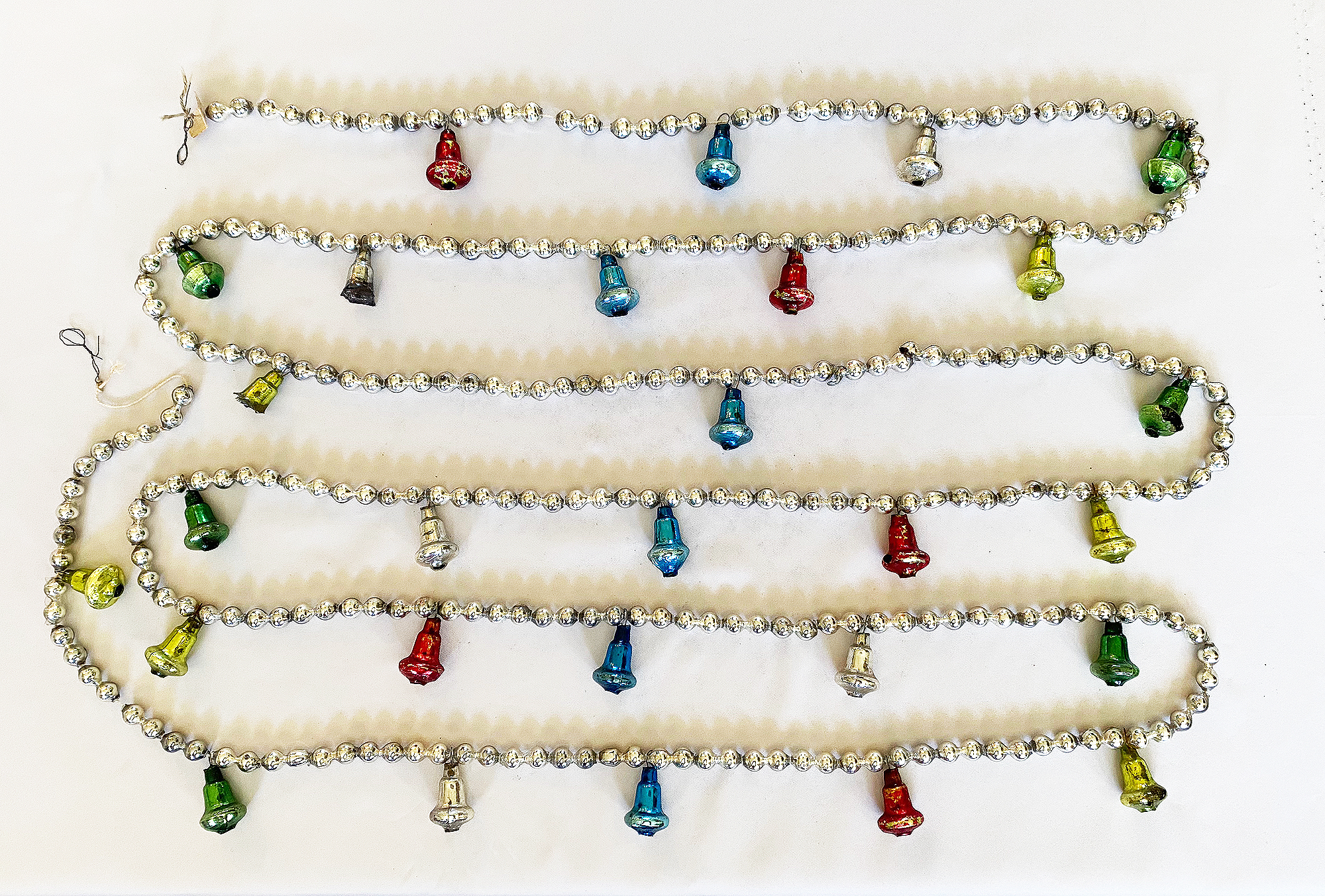 Deluxe Vintage Multicolored Glass Bead Garland Accented with