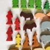 1930s German Wood Toys Lot of 34 in Net Bag Christmas Ornament